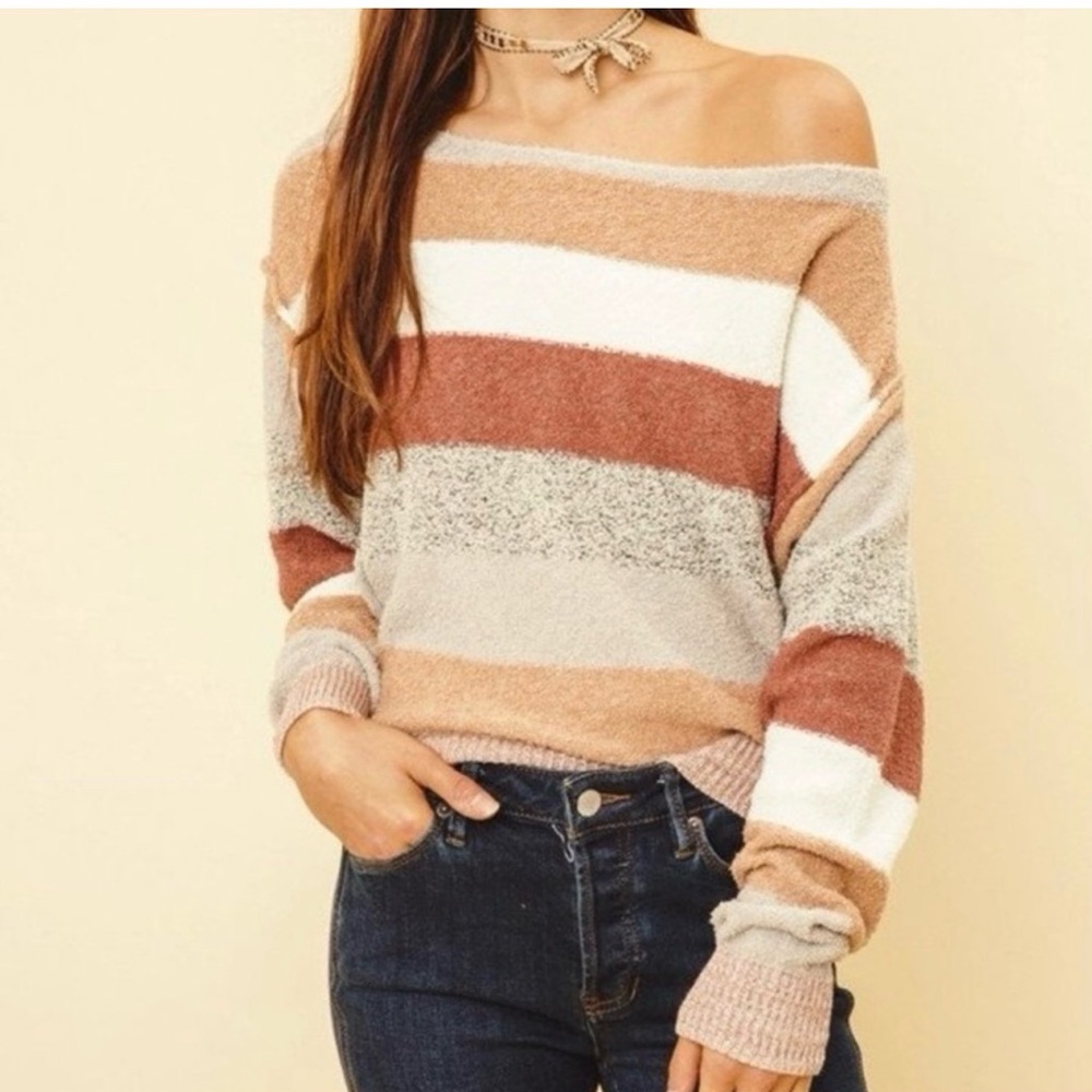 Free People candyland  neutral sweater